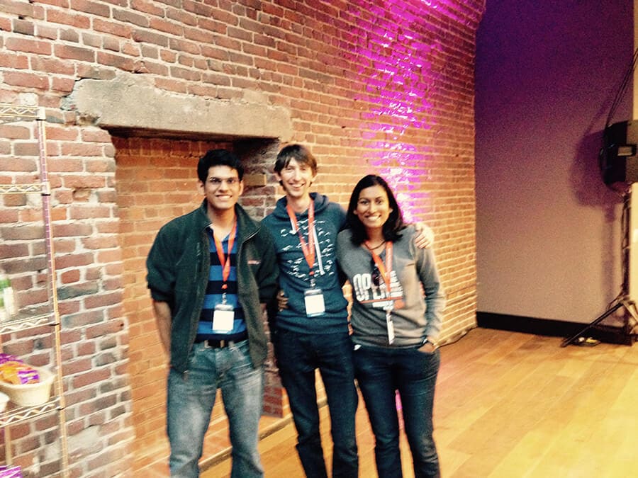Akshat with Wholegrain Digital founders Tom and Vineeta at WooConf in San Francisco