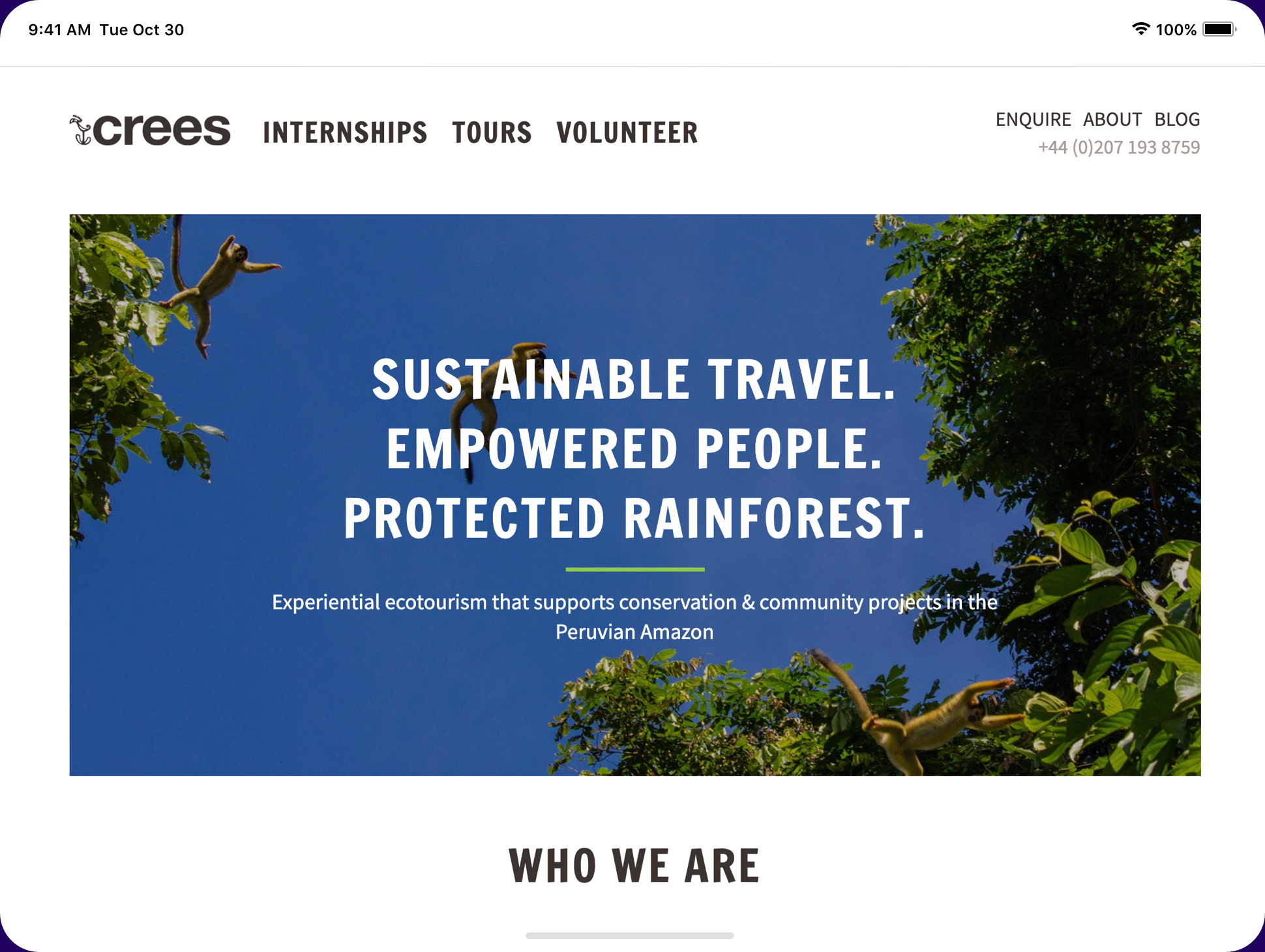 image of crees manu website