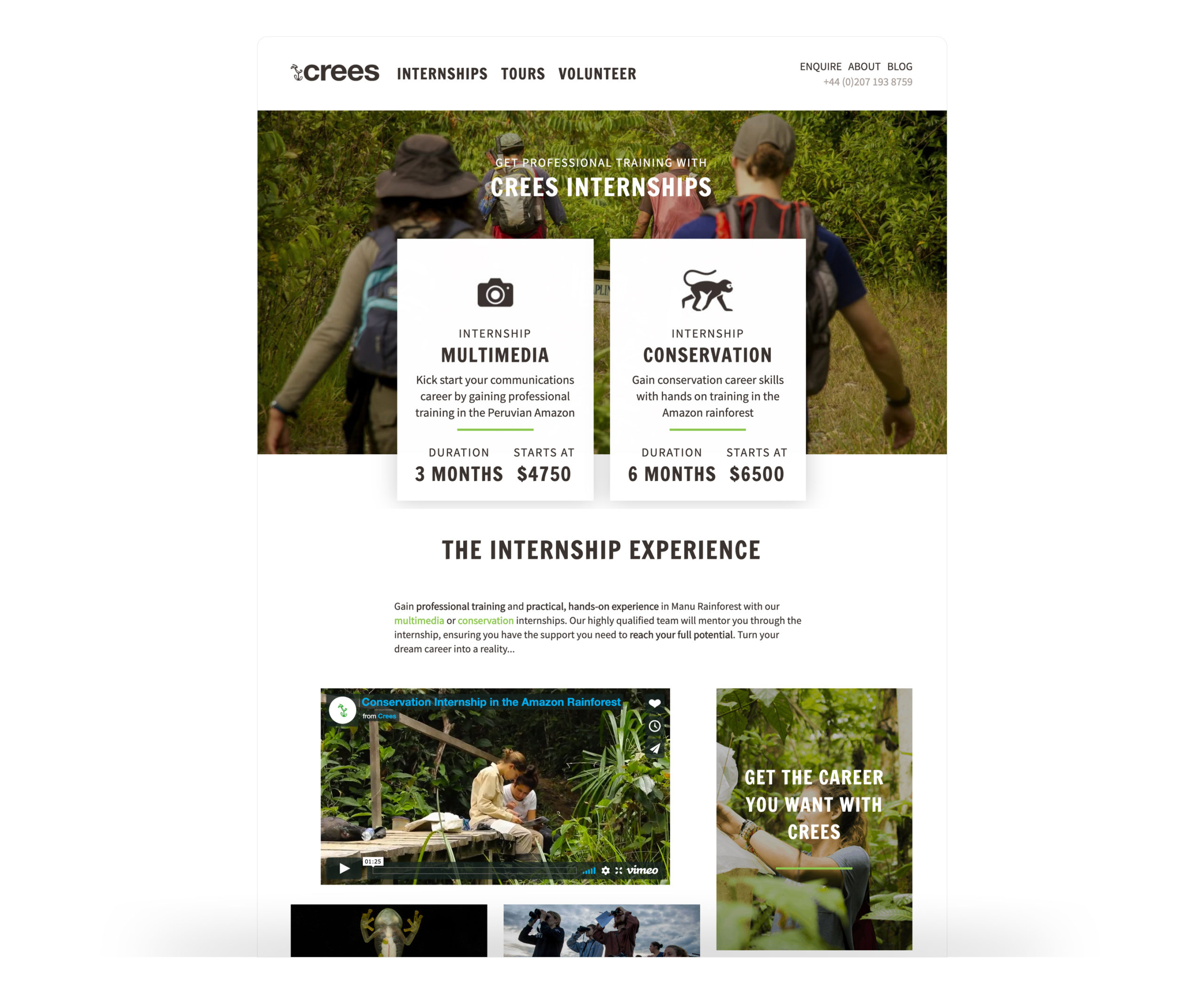 image of crees manu website