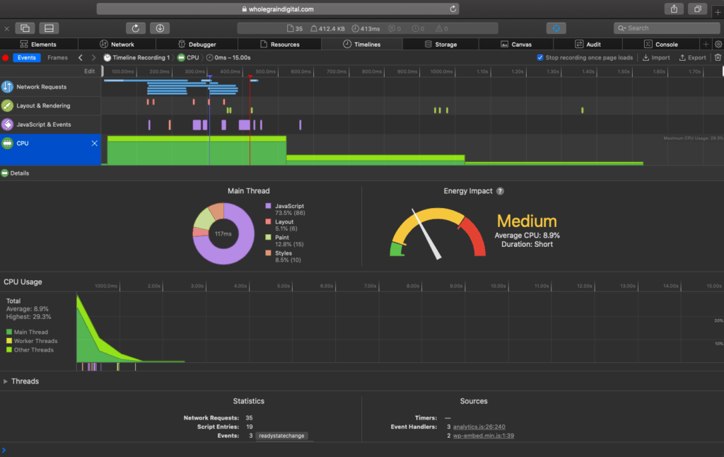 How web content can affect power consumption