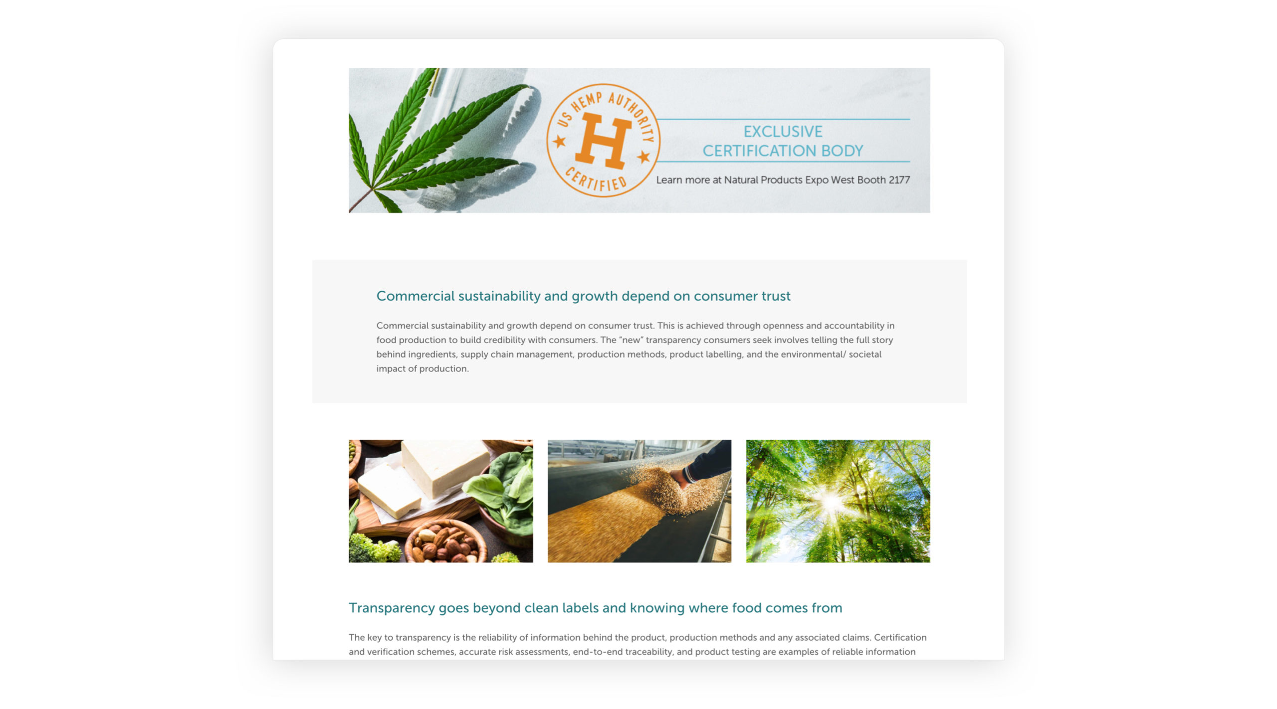 Website FoodchainID Screenshot