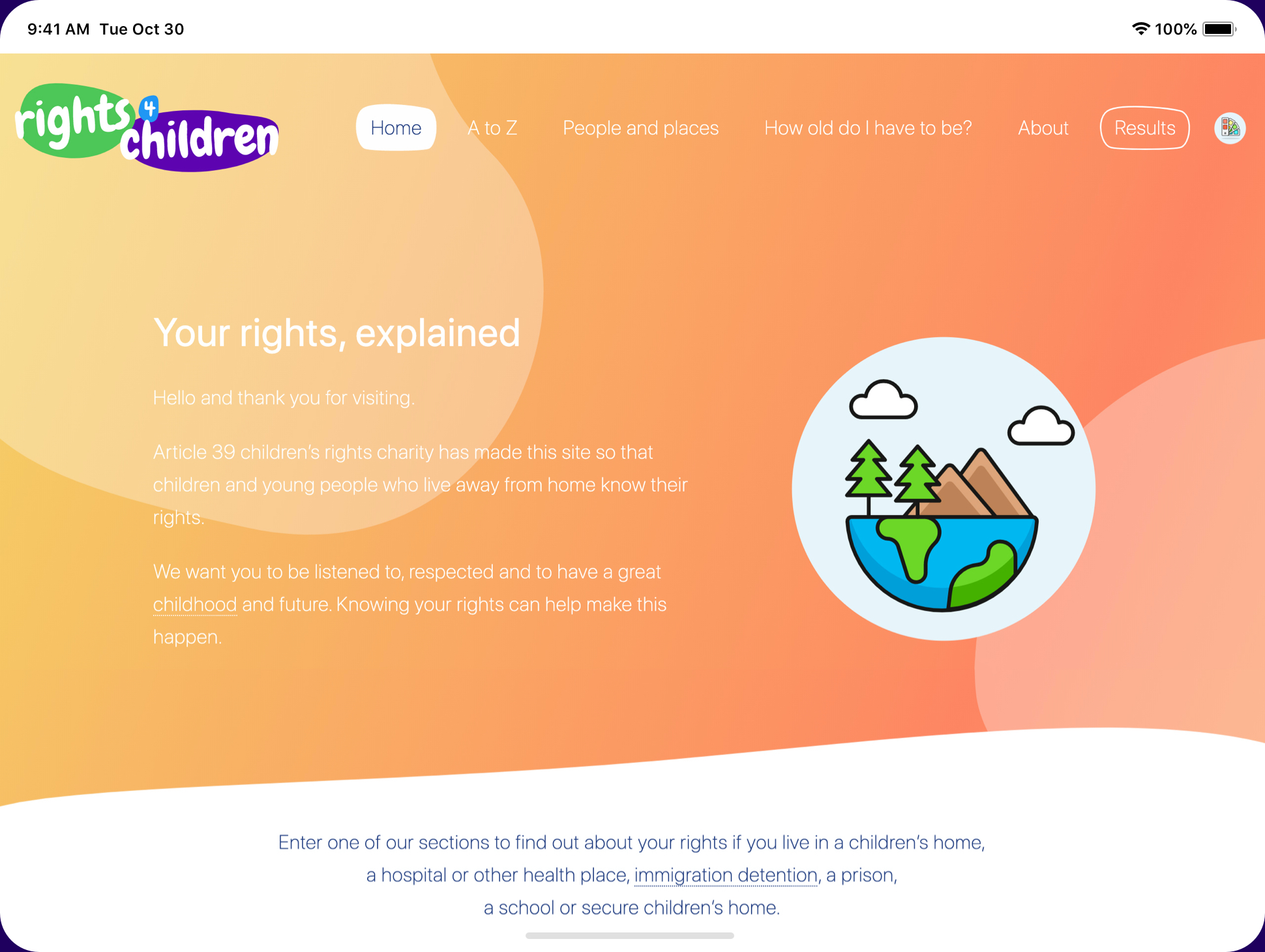 Rights4Children website screenshot