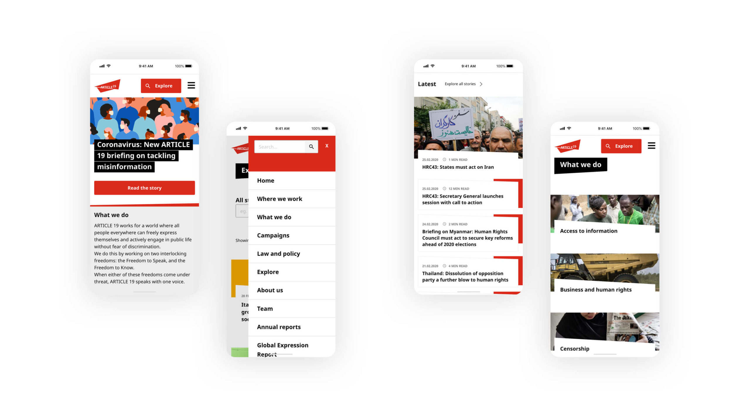 Article 19 website screenshot
