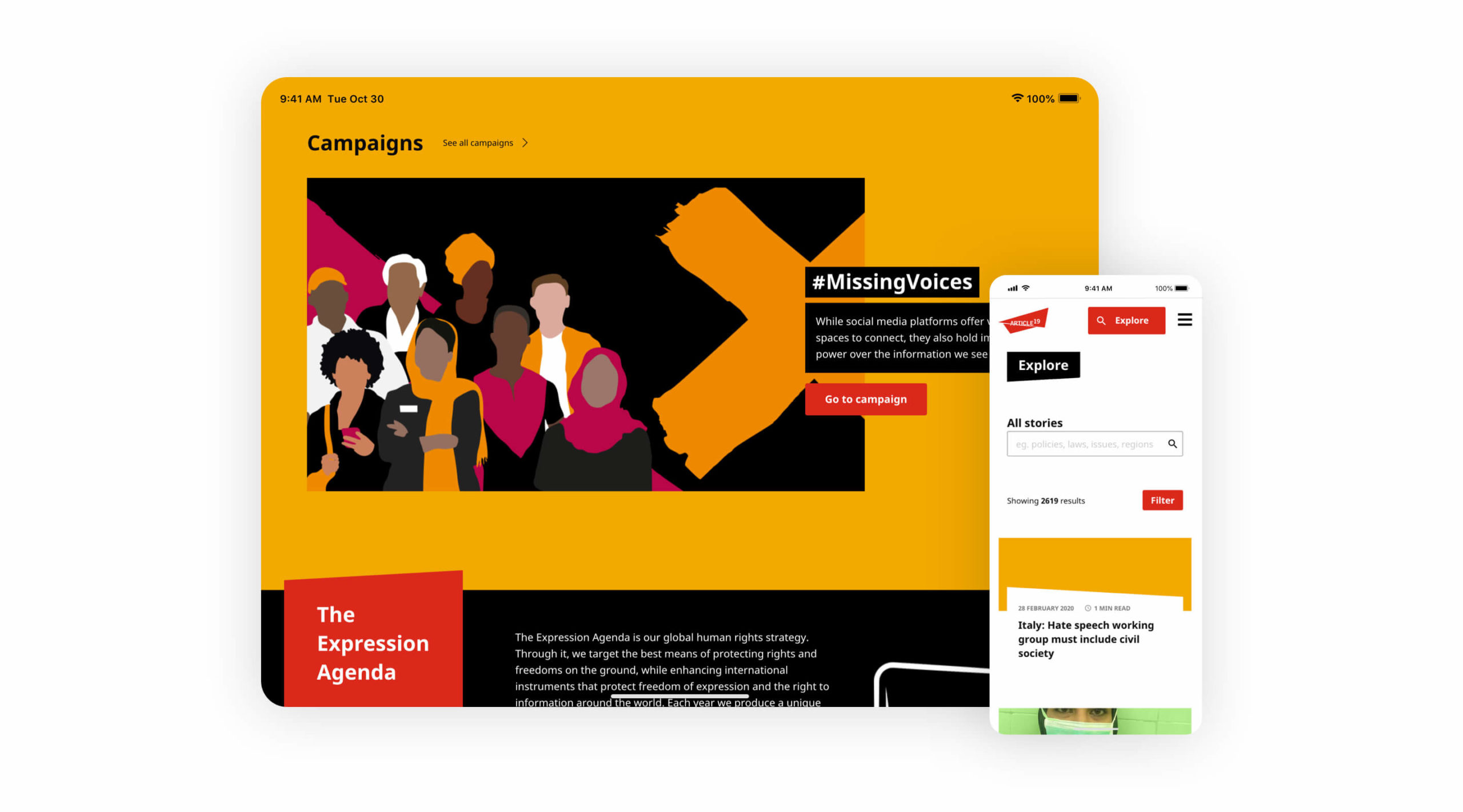 Article 19 website screenshot