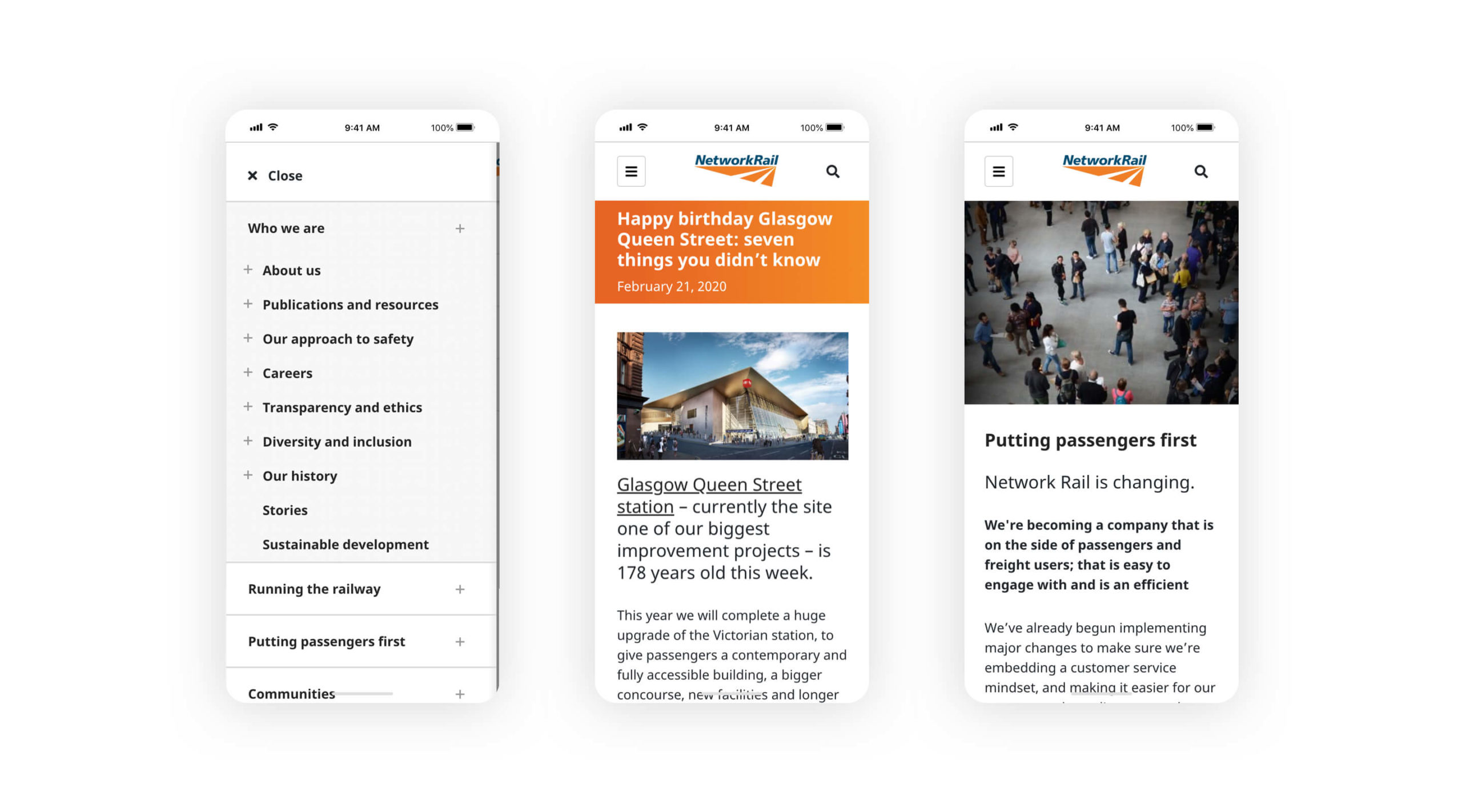 Network-rail website screenshot