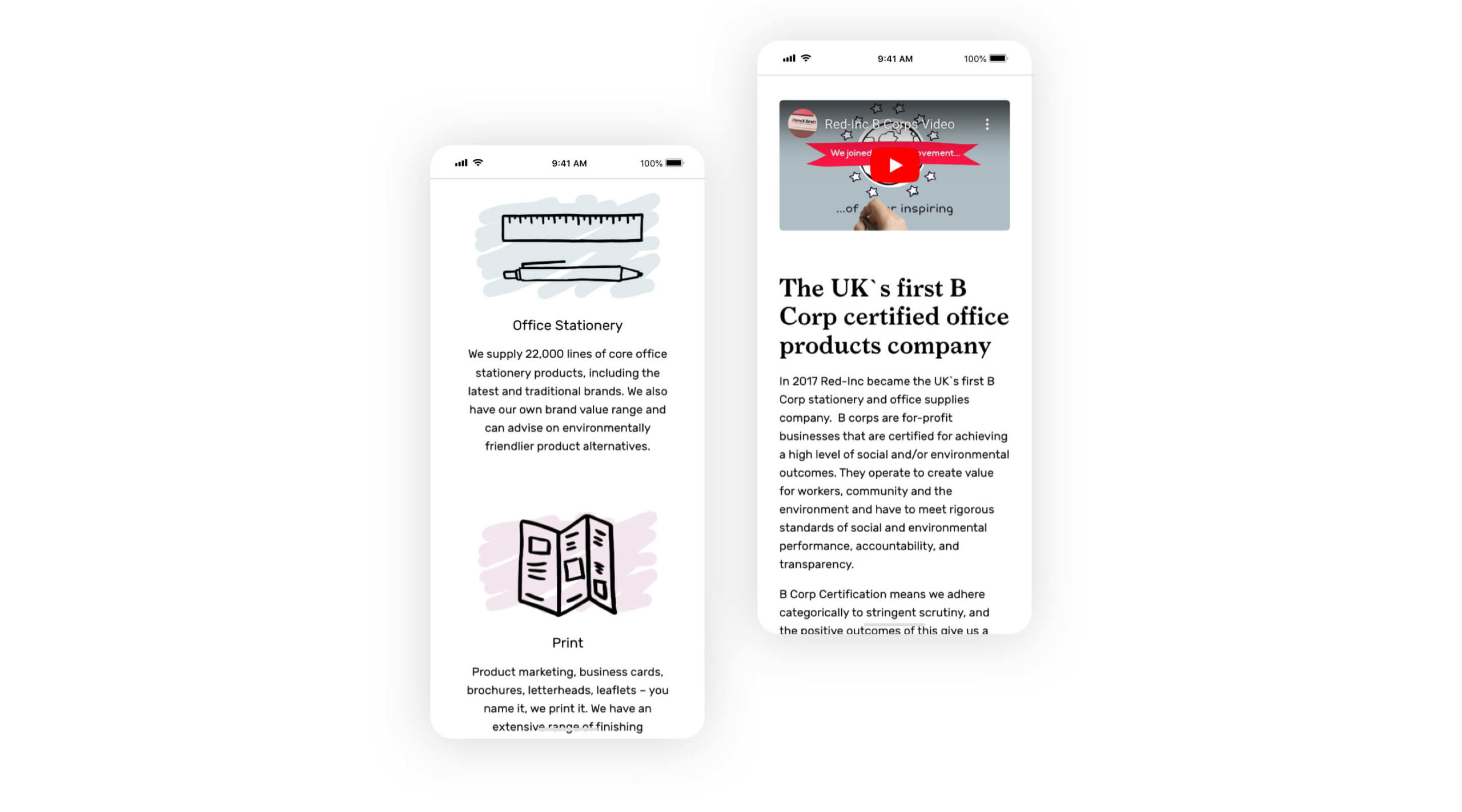 Red inc website in mobile