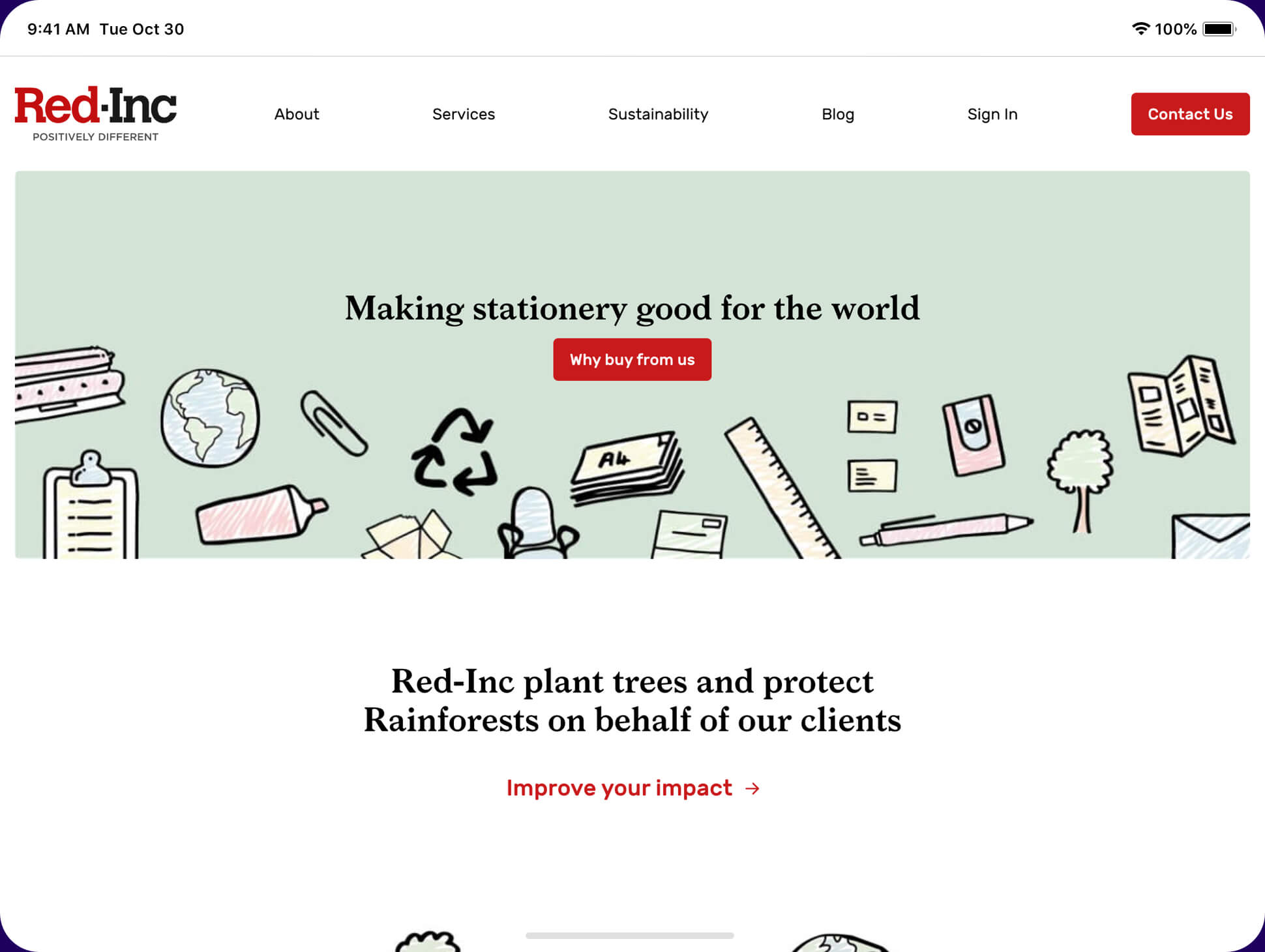 RedInc website screenshot
