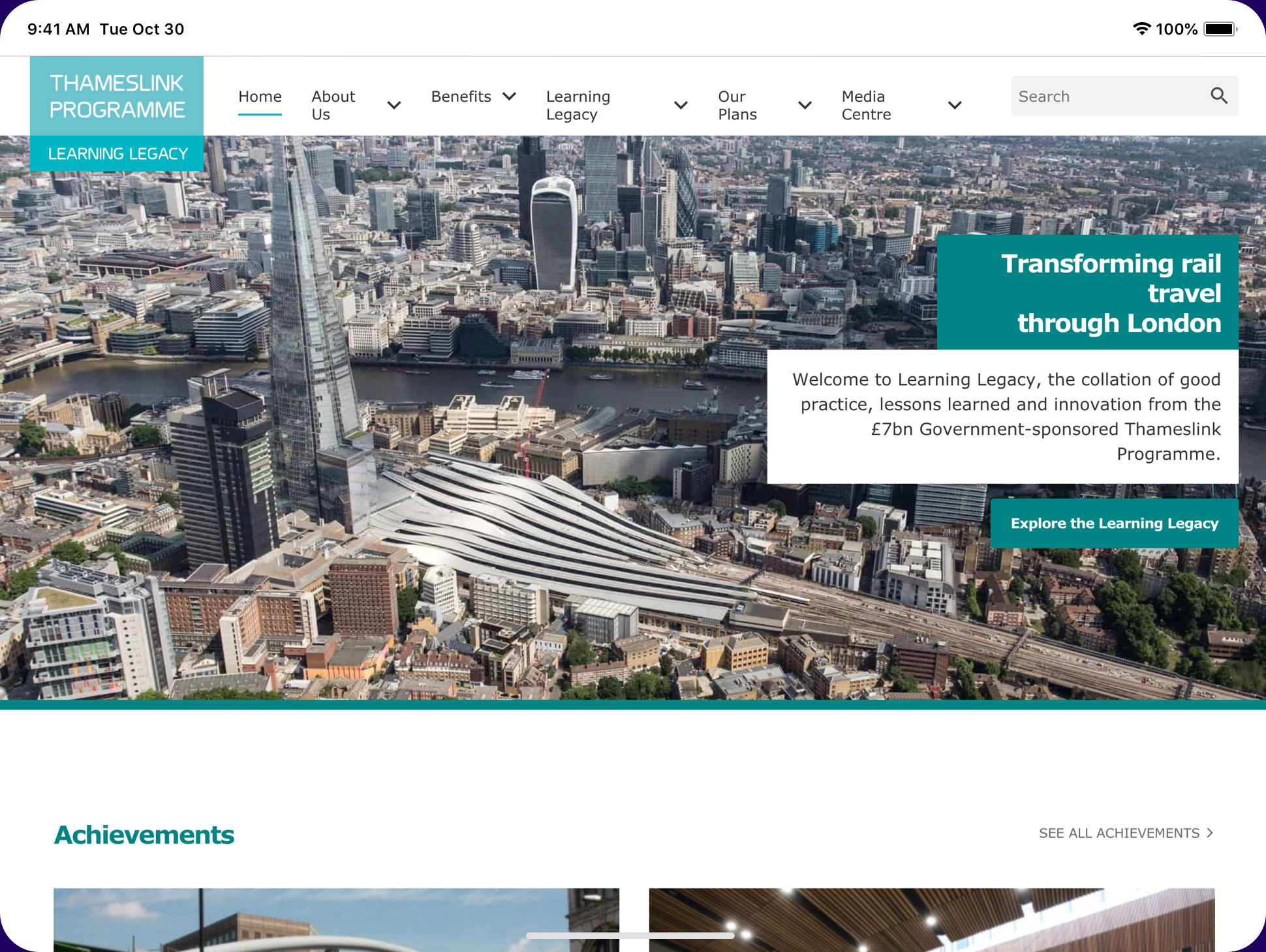 Thameslink website screenshot