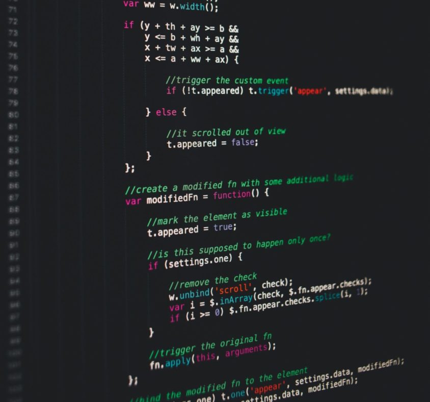 image of code on a screen