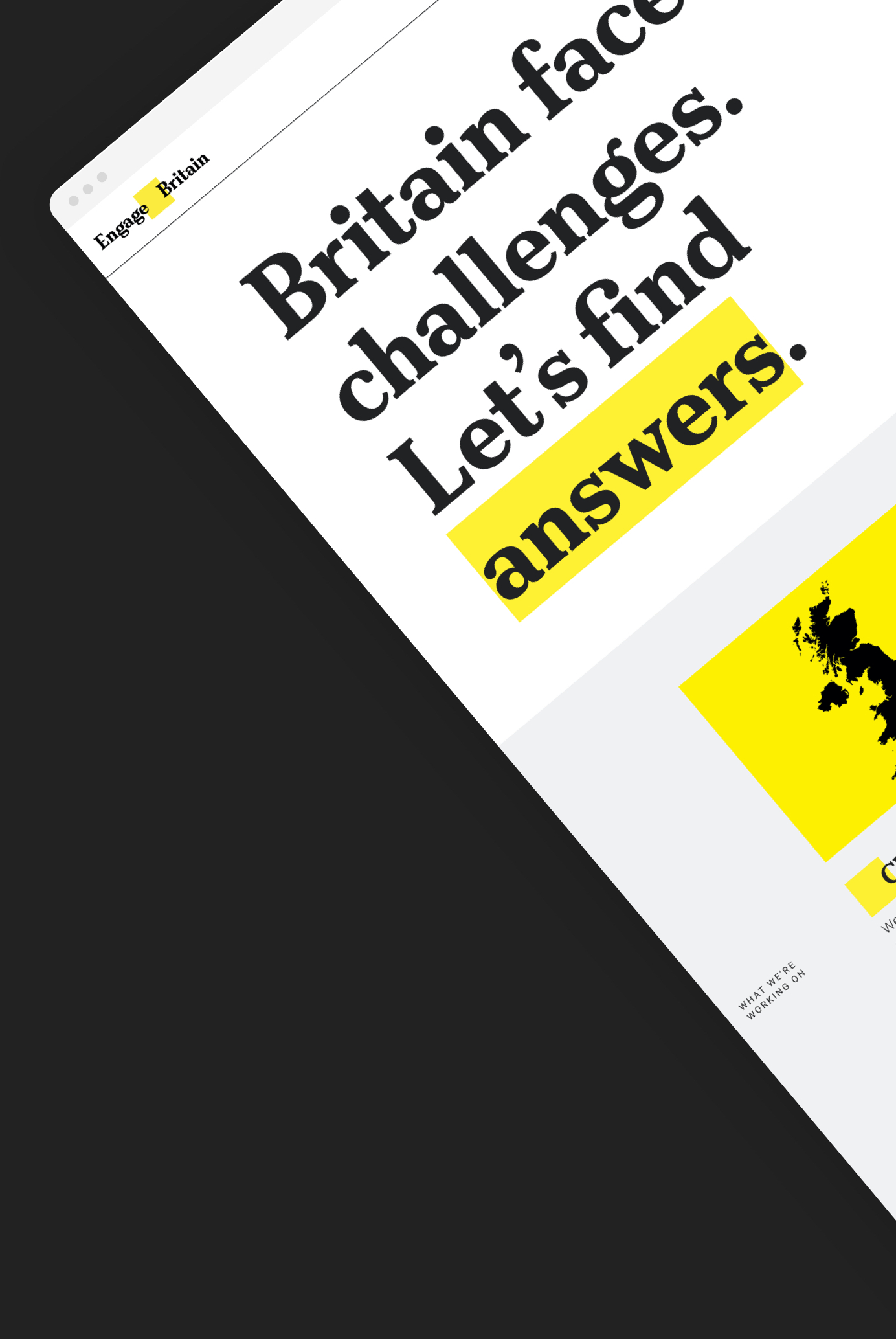 Engage Britain website - 100% on performance