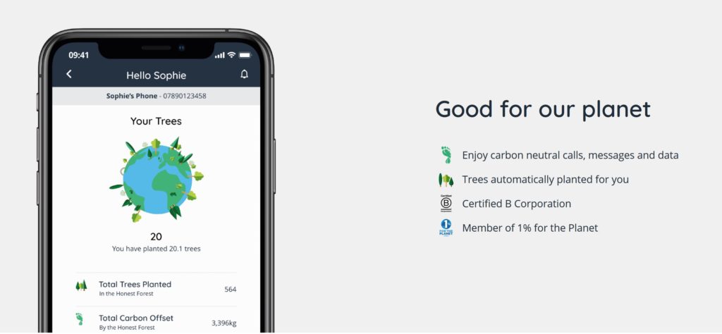 Honest claims to be the world's first carbon neutral mobile network 