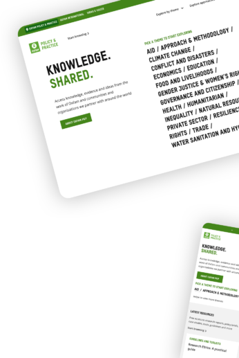 Upgrading Oxfam’s policy and practice website