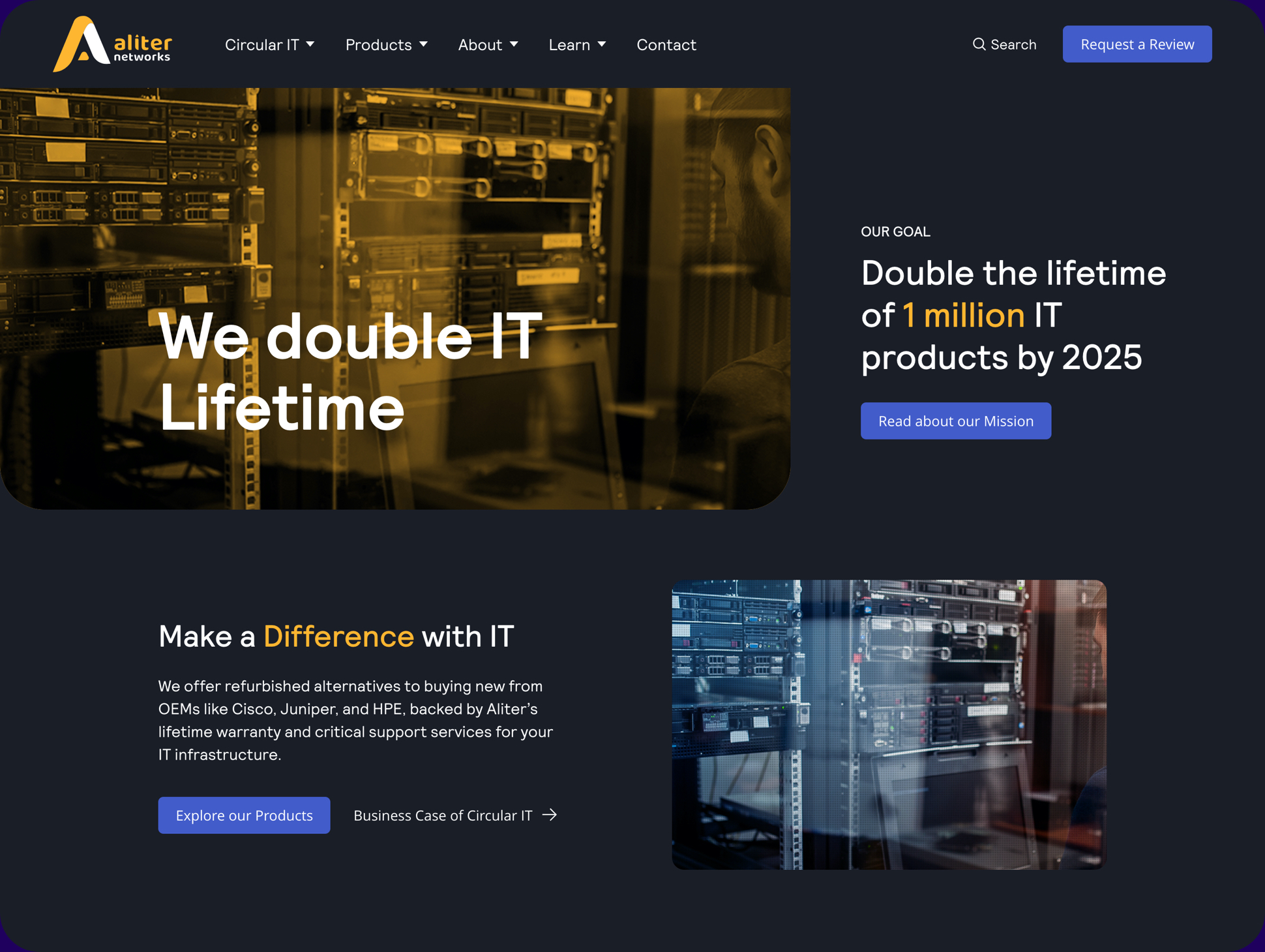 Aliter Networks website design