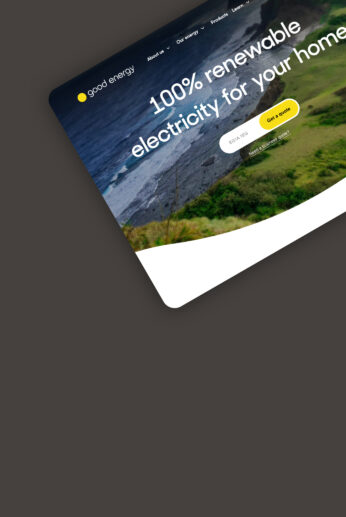 Bringing nothing but good energy to Good Energy's new website