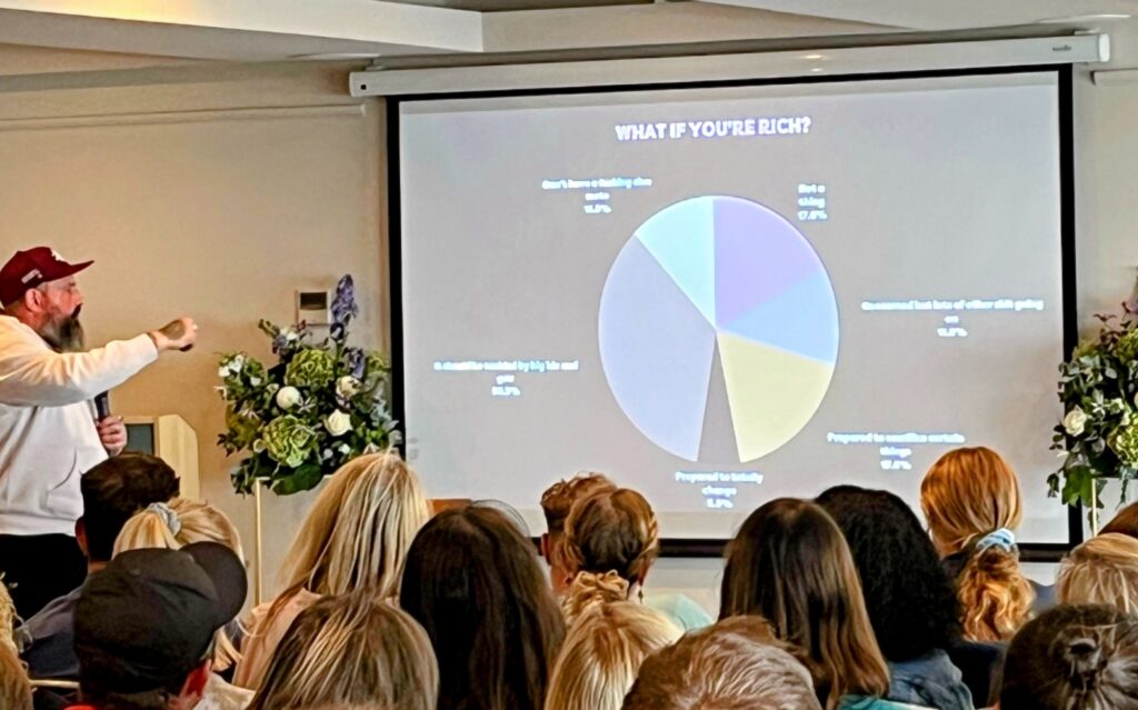 Jon explaining about climate comms