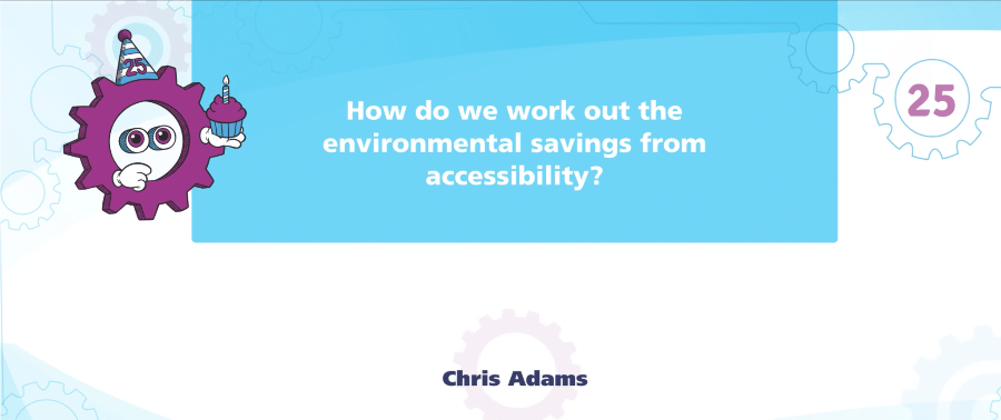 Working out the environmental savings of accessibility