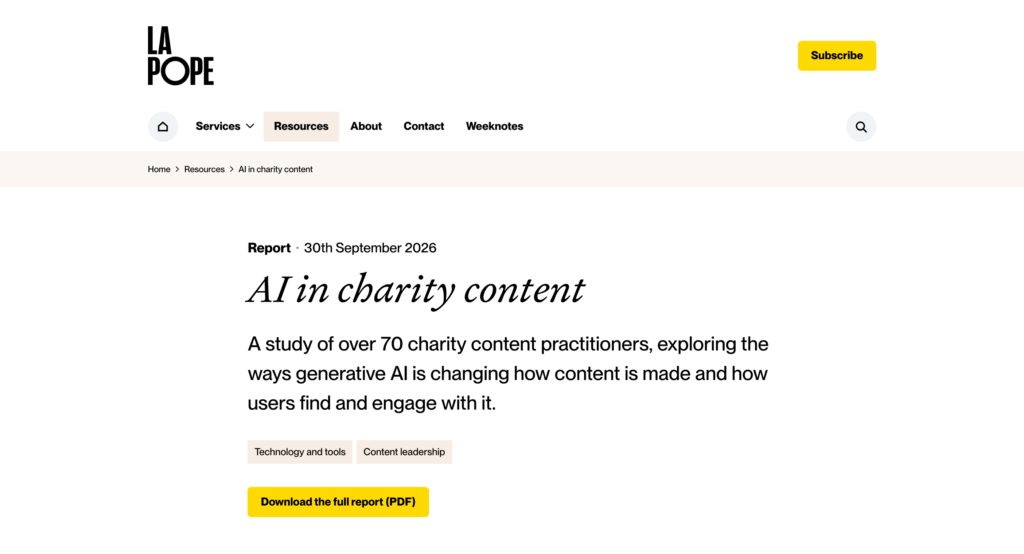 AI in Charity Content